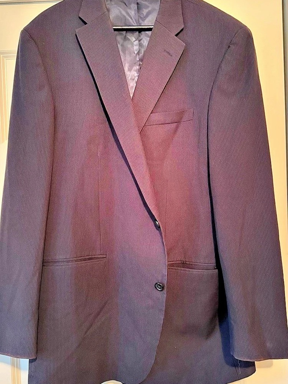 Dockers Men's Black Striped Jacket Size 48L